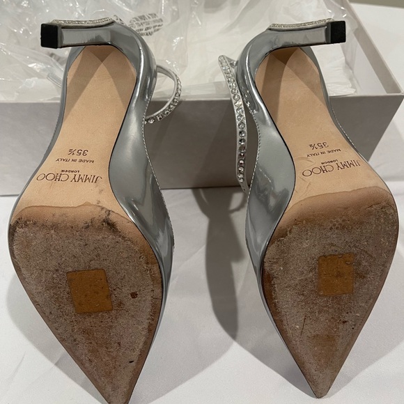 Jimmy Choo Silver Helix 100s! - Picture 6 of 11